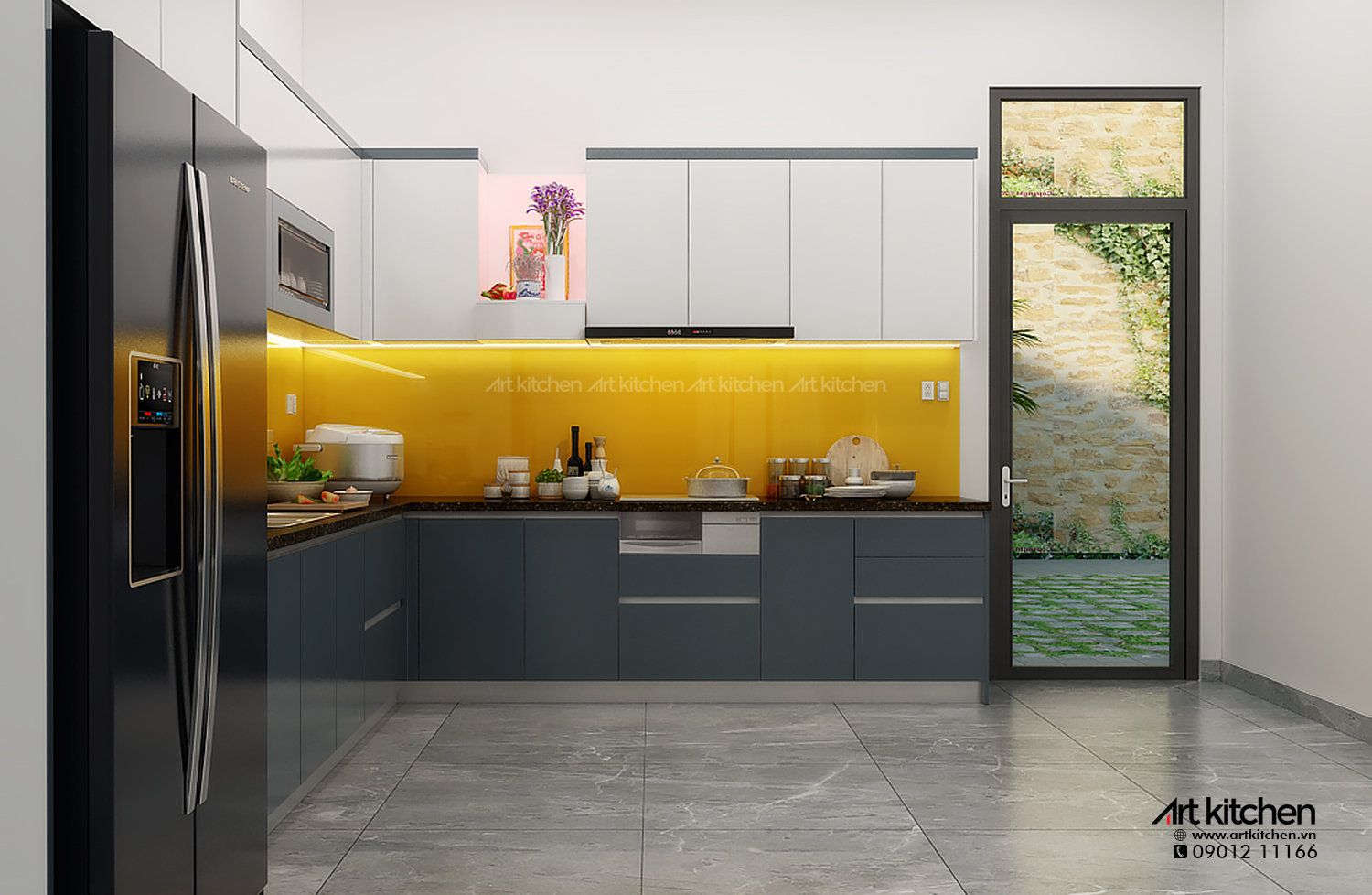 TỦ BẾP ACRYLIC-A26