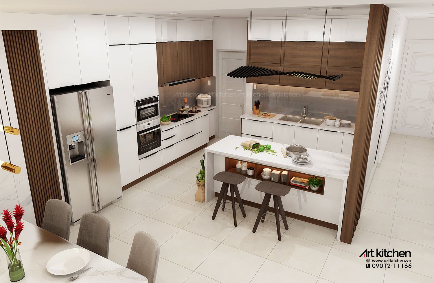 TỦ BẾP HIỆN ĐẠI-H14