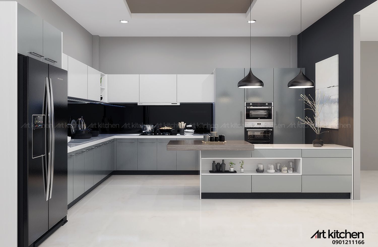 TỦ BẾP ACRYLIC-B35