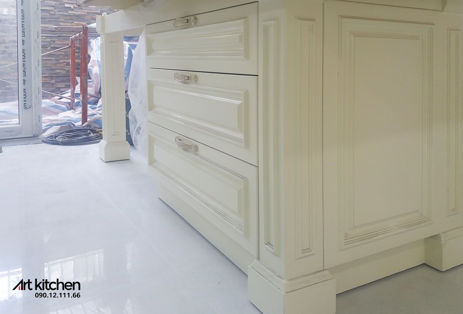 Tá»¦ Báº¾P Gá»– Sá»’I Má»¸ - S02 (White Oak)