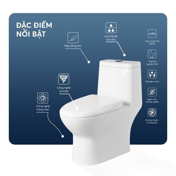 Bồn cầu 1 khối Draco