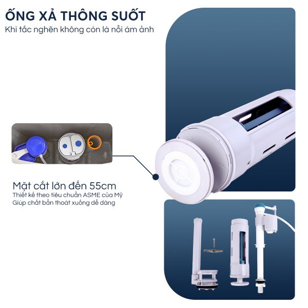 Bồn Cầu 1 Khối Draco T1113S Công Nghệ Xả Xoáy Typhoon Siêu Sạch Chất Liệu Sứ Cao Cấp Tuổi Thọ Lên Tới 30 Năm - Hàng Chính Hãng