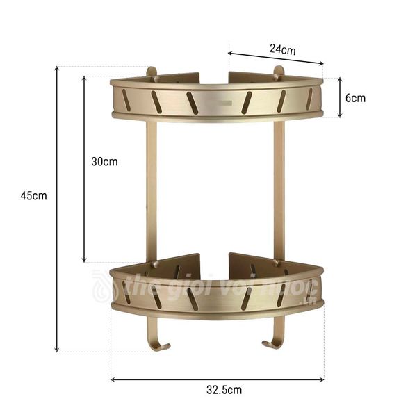 Kệ Góc Nhôm Titan ATG25G