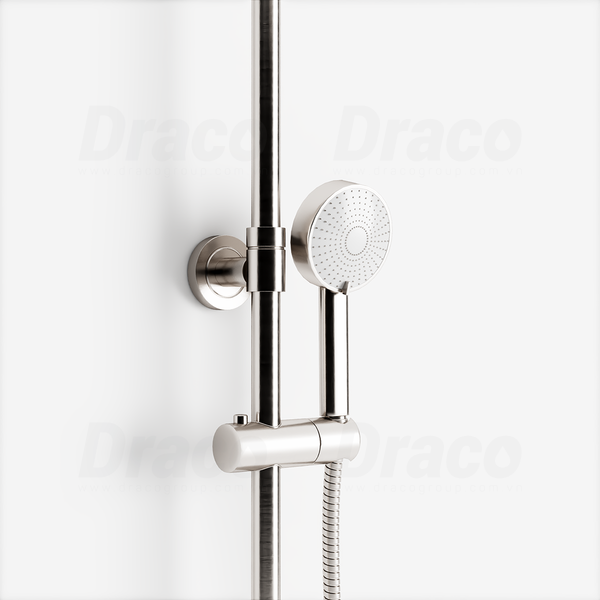 Sen Tắm Đứng Nóng Lạnh Inox 304 Tăng Áp Draco F0114IN