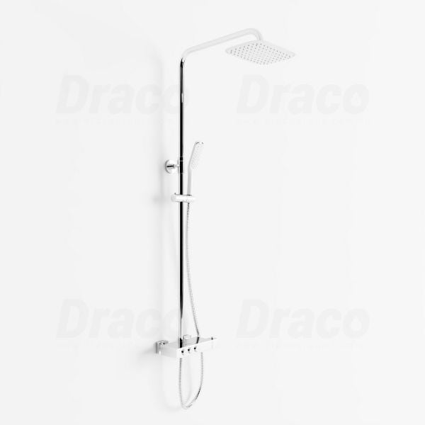 Sen Tắm Đứng Nóng Lạnh Đồng Thau Mạ Crom Draco F0129C