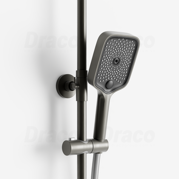 Sen Tắm Nóng Lạnh Đồng Thau Hiển Thị Nhiệt Độ Dạng Phím Đàn Draco F0147