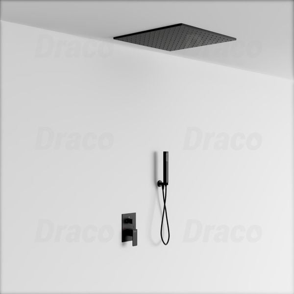 Sen Tắm Âm Trần Nóng Lạnh Cao Cấp Draco F0388B - Màu Đen