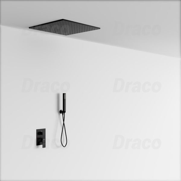 Sen Tắm Âm Trần Nóng Lạnh Cao Cấp Draco F0388B - Màu Đen