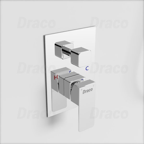 Sen Tắm Âm Trần Nóng Lạnh Cao Cấp Draco F0388C - Màu Crom