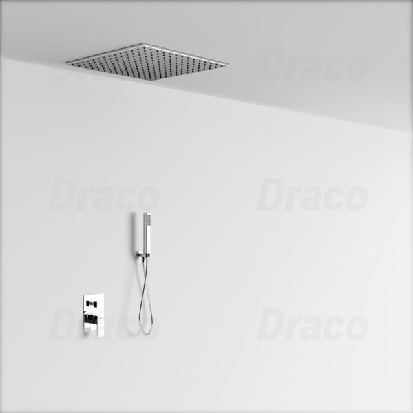 Sen Tắm Âm Trần Nóng Lạnh Cao Cấp Draco F0388C - Màu Crom