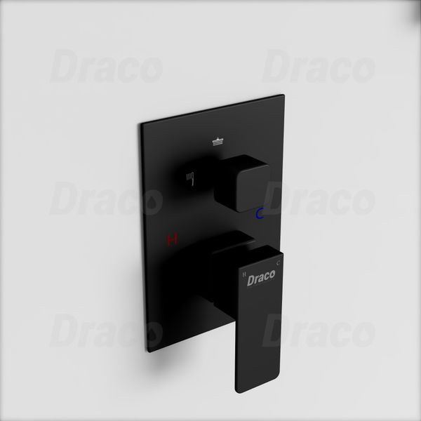 Sen Tắm Âm Trần Đồng Thau Có Thanh Trượt Sen Tắm Draco F0389BF - Đen