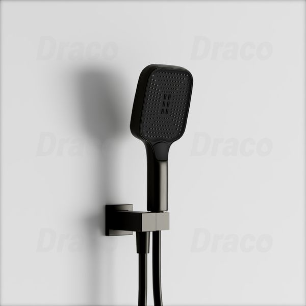 Sen Tắm Âm Trần Đồng Thau Dạng Nút Bấm Có Khóa Nhiệt Độ Draco F0390GR - Xám