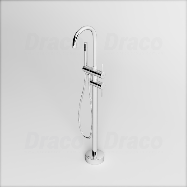 Sen Tắm Bồn Đứng Nóng Lạnh Inox 304 Kiểu Tròn Draco F0410