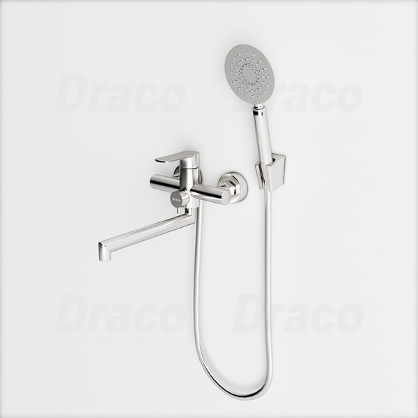 Sen Tắm Bồn Gắn Tường Nóng Lạnh Inox 304 Mờ Draco F0460I