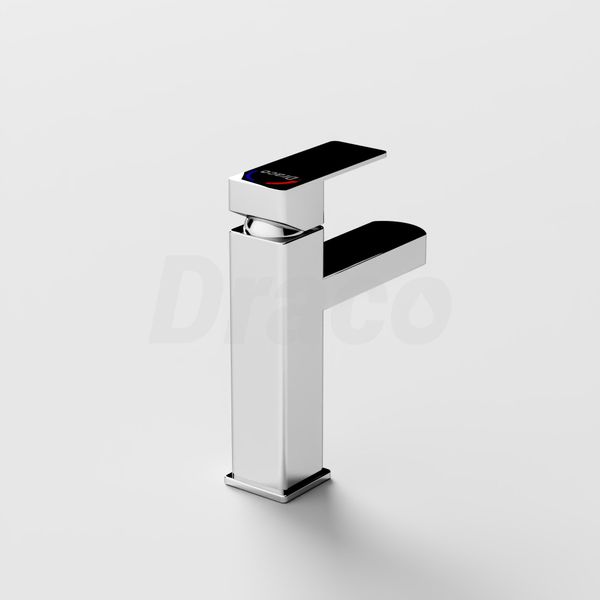 Vòi Lavabo Nóng Lạnh Đồng Thau Phủ Crom Draco F2101CA (Thấp)