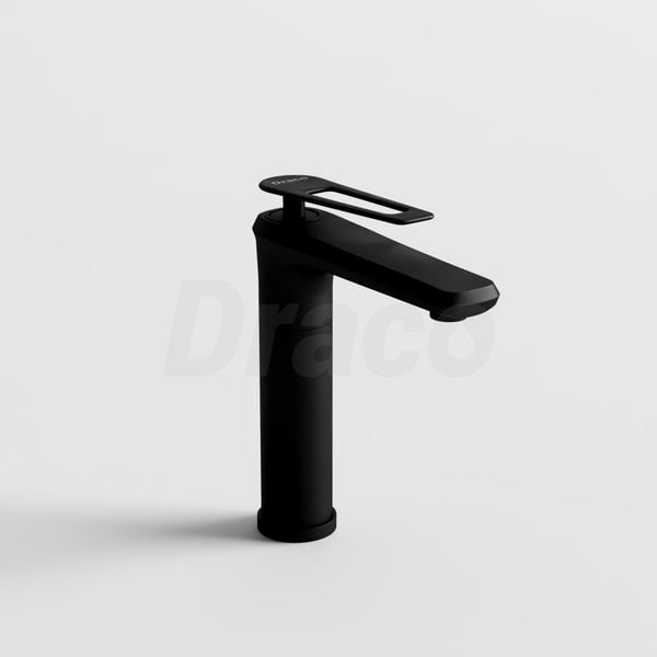 Vòi Lavabo Nóng Lạnh Đồng Thau Draco F2102BA (Thấp) - Màu Đen