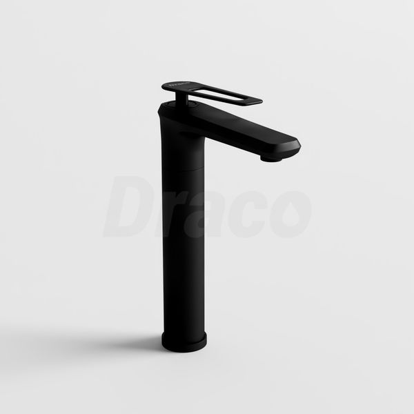 Vòi Lavabo Nóng Lạnh Đồng Thau Draco F2102BB (Cao) - Màu Đen