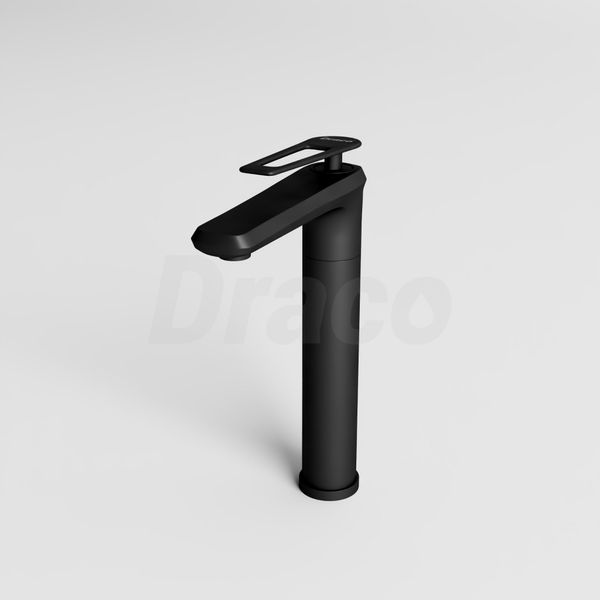 Vòi Lavabo Nóng Lạnh Đồng Thau Draco F2102BB (Cao) - Màu Đen