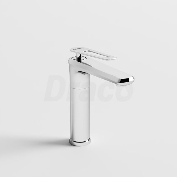 Vòi Lavabo Nóng Lạnh Đồng Thau Draco F2102CA (Thấp) - Màu Crom