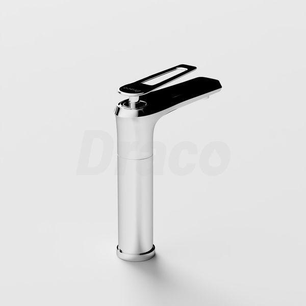 Vòi Lavabo Nóng Lạnh Đồng Thau Draco F2102CA (Thấp) - Màu Crom