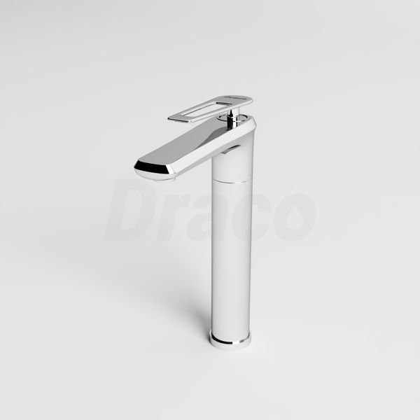 Vòi Lavabo Nóng Lạnh Đồng Thau Draco F2102CB (Cao) - Màu Crom