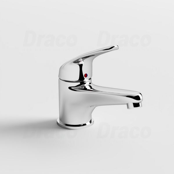 Vòi Lavabo Nóng Lạnh Đồng Thau Phủ Crom Draco F2104C (Thấp)