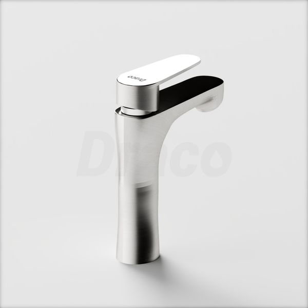 Vòi Lavabo Nóng Lạnh Inox 304 Draco F2118IA (Thấp) - Màu Inox Mờ