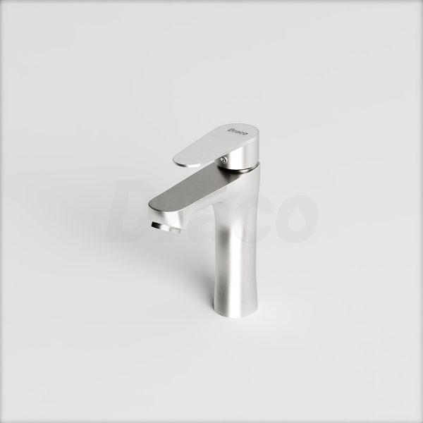 Vòi Lavabo Nóng Lạnh Inox 304 Draco F2118IA (Thấp) - Màu Inox Mờ