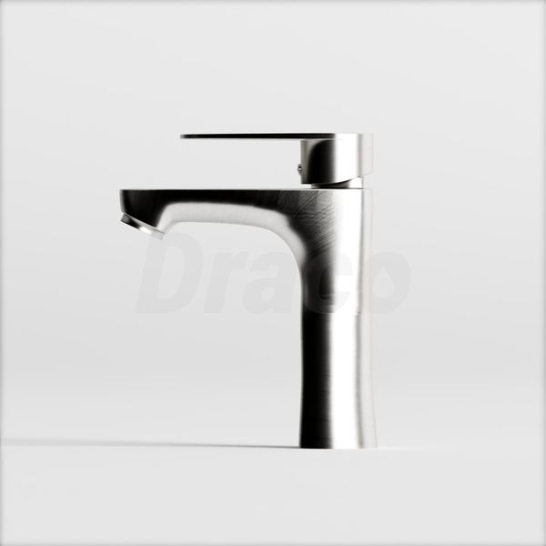 Vòi Lavabo Nóng Lạnh Inox 304 Draco F2118IA (Thấp) - Màu Inox Mờ