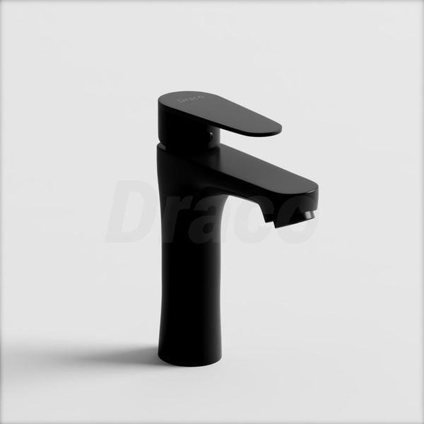 Vòi Lavabo Nóng Lạnh Inox 304 Draco F2118IBA (Thấp) - Màu Đen