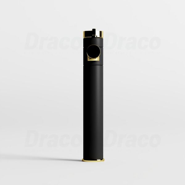 Vòi Lavabo Nóng Lạnh Đồng Thau Ống Tròn Đầu Mạ Vàng Draco F2122BB (Cao)