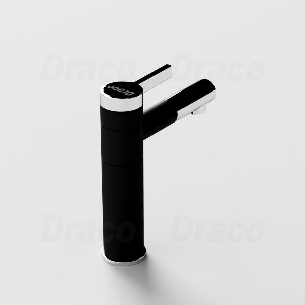 Vòi Lavabo Nóng Lạnh Đồng Thau Ống Tròn Đầu Mạ Crom Draco F2123BA (Thấp)