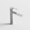 Vòi Lavabo Nóng Lạnh Đồng Thau Ống Tròn Đầu Mạ Crom Draco F2123WA (Thấp)