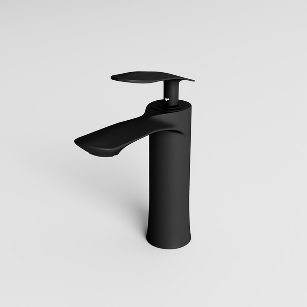 Vòi Lavabo Nóng Lạnh Đồng Thau Draco F2130BA (Thấp) - Màu Đen