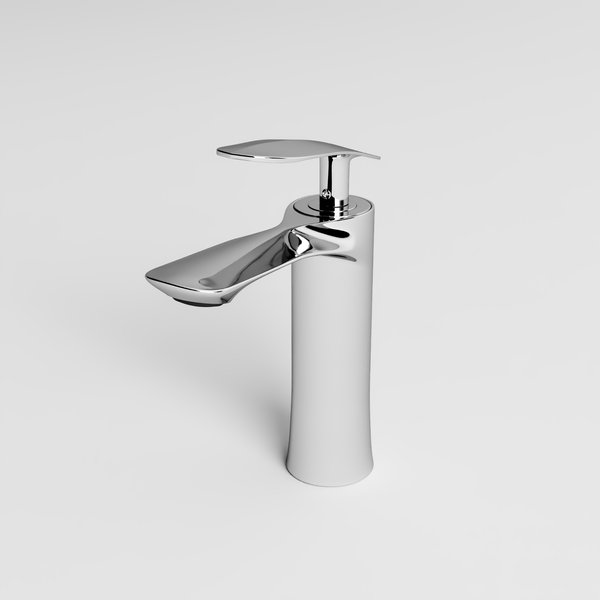 Vòi Lavabo Nóng Lạnh Đồng Thau Draco F2130CA (Thấp) - Màu Crom