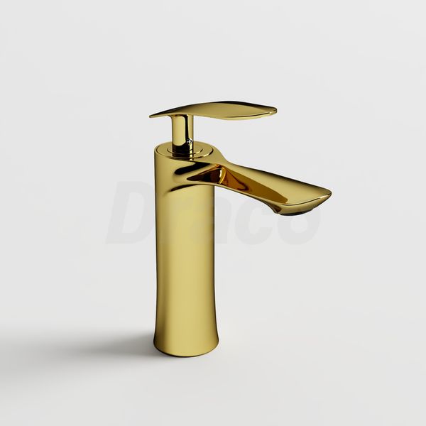 Vòi Lavabo Nóng Lạnh Đồng Thau Draco F2130GA (Thấp) - Màu Vàng