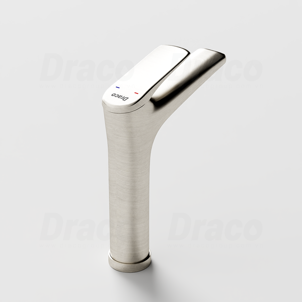Vòi Lavabo Nóng Lạnh Inox 304 Thiết Kế Tay Dẹp Draco F2136I (Thấp)