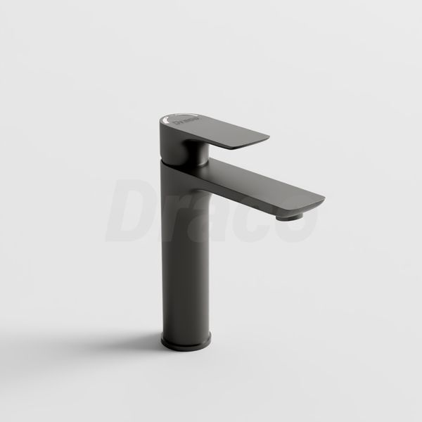 Vòi Lavabo Nóng Lạnh Đồng Thau Draco F2140GRA (Thấp) - Màu Xám