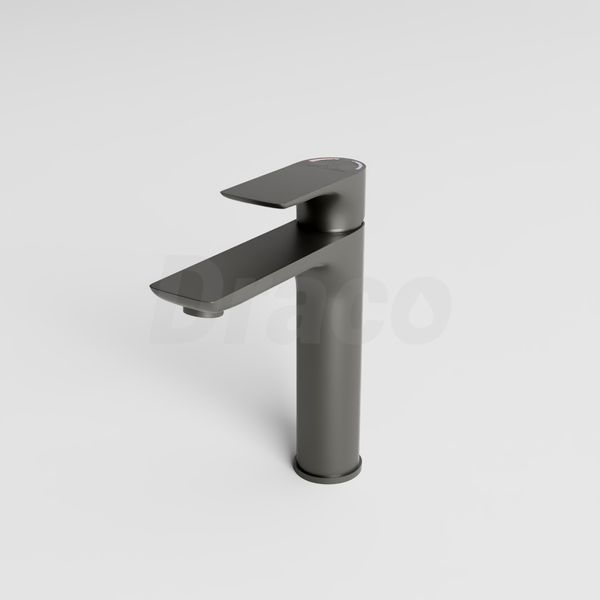 Vòi Lavabo Nóng Lạnh Đồng Thau Draco F2140GRA (Thấp) - Màu Xám