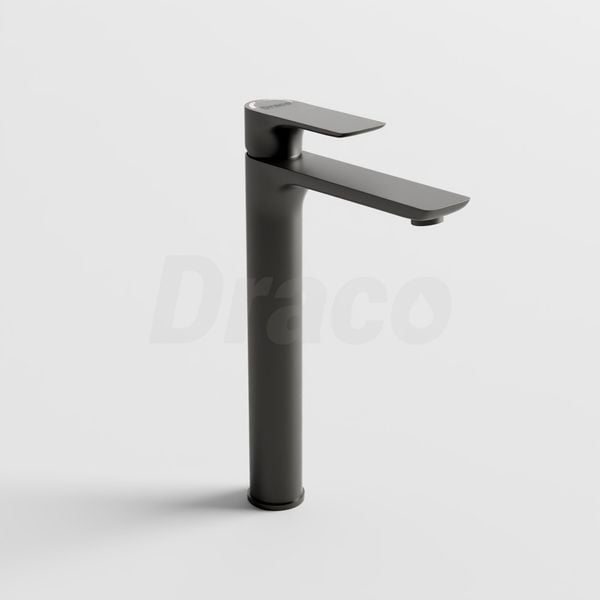 Vòi Lavabo Nóng Lạnh Đồng Thau Draco F2140GRB (Cao) - Màu Xám