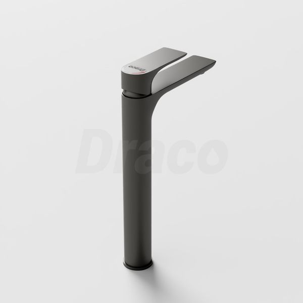 Vòi Lavabo Nóng Lạnh Đồng Thau Draco F2140GRB (Cao) - Màu Xám
