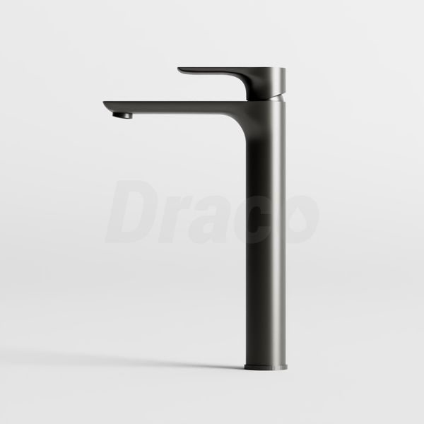 Vòi Lavabo Nóng Lạnh Đồng Thau Draco F2140GRB (Cao) - Màu Xám