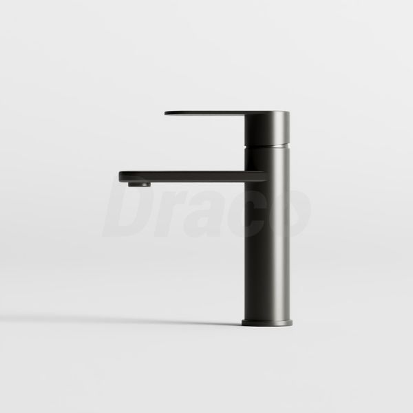 Vòi Lavabo Nóng Lạnh Đồng Thau Draco F2141GR Màu Xám (Thấp)