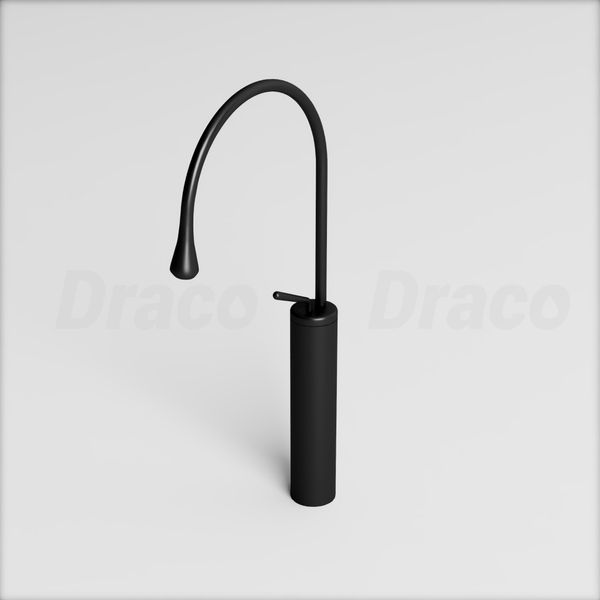 Vòi Lavabo Nóng Lạnh Đồng Thau Thiết Kế Đầu Giọt Nước Draco F2151B - Đen