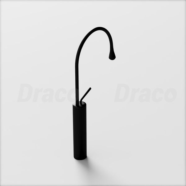 Vòi Lavabo Nóng Lạnh Đồng Thau Thiết Kế Đầu Giọt Nước Draco F2151B - Đen
