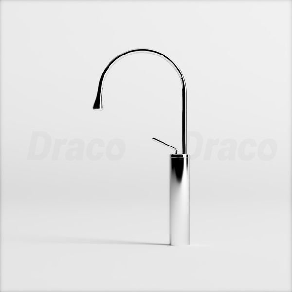 Vòi Lavabo Nóng Lạnh Đồng Thau Thiết Kế Đầu Giọt Nước Draco F2151C - Crom
