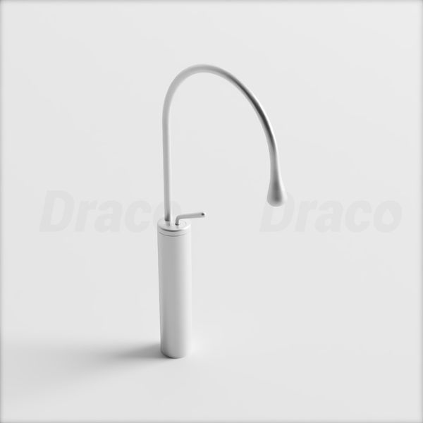 Vòi Lavabo Nóng Lạnh Đồng Thau Thiết Kế Đầu Giọt Nước Draco F2151W - Trắng