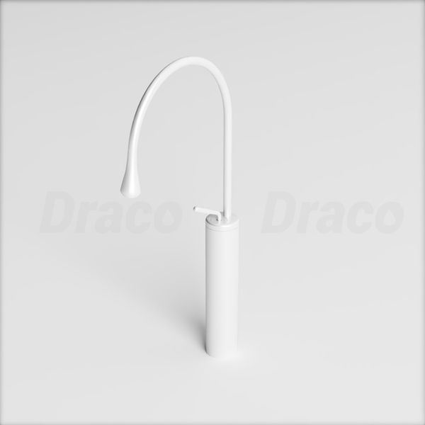 Vòi Lavabo Nóng Lạnh Đồng Thau Thiết Kế Đầu Giọt Nước Draco F2151W - Trắng