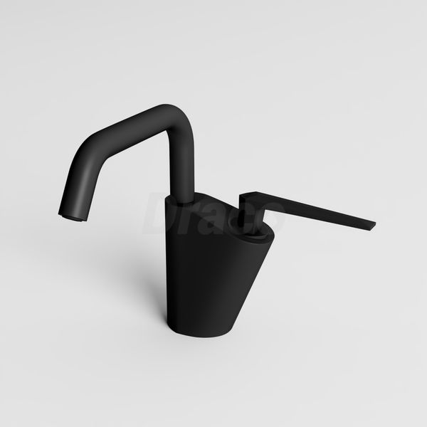 Vòi Lavabo Nóng Lạnh Draco F2161B Đồng Thau Mạ Sơn Tĩnh Điện Đen - Thiết Kế Tay Đa Giác/Tay Dẹp