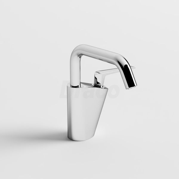 Vòi Lavabo Nóng Lạnh Draco F2161C Đồng Thau Mạ Crom - Thiết Kế Tay Đa Giác/Tay Dẹp